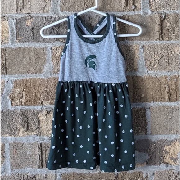 Rivalry Threads Michigan State Spartans
Gray Green Dress 👗 Sz 2T - Picture 3 of 5